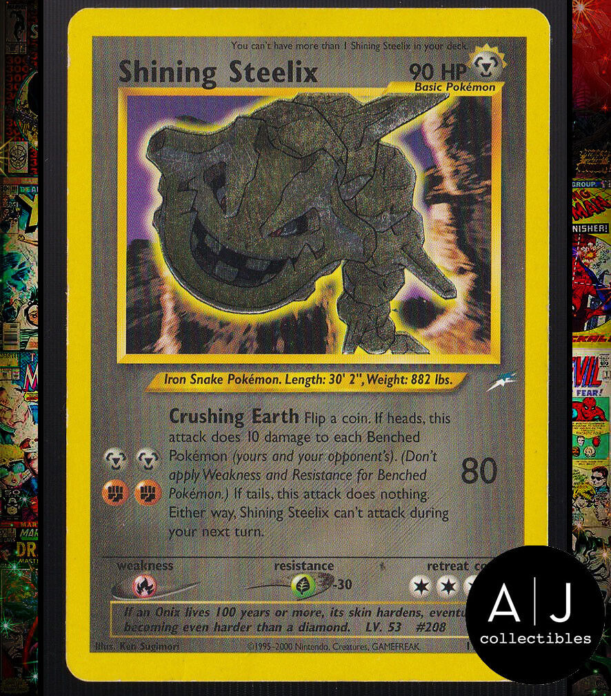 Shining Steelix 112/105 Neo Destiny Set Holo WOTC Pokemon Shining Steelix 112/105 Neo Destiny Set Holo WOTC Pokemon