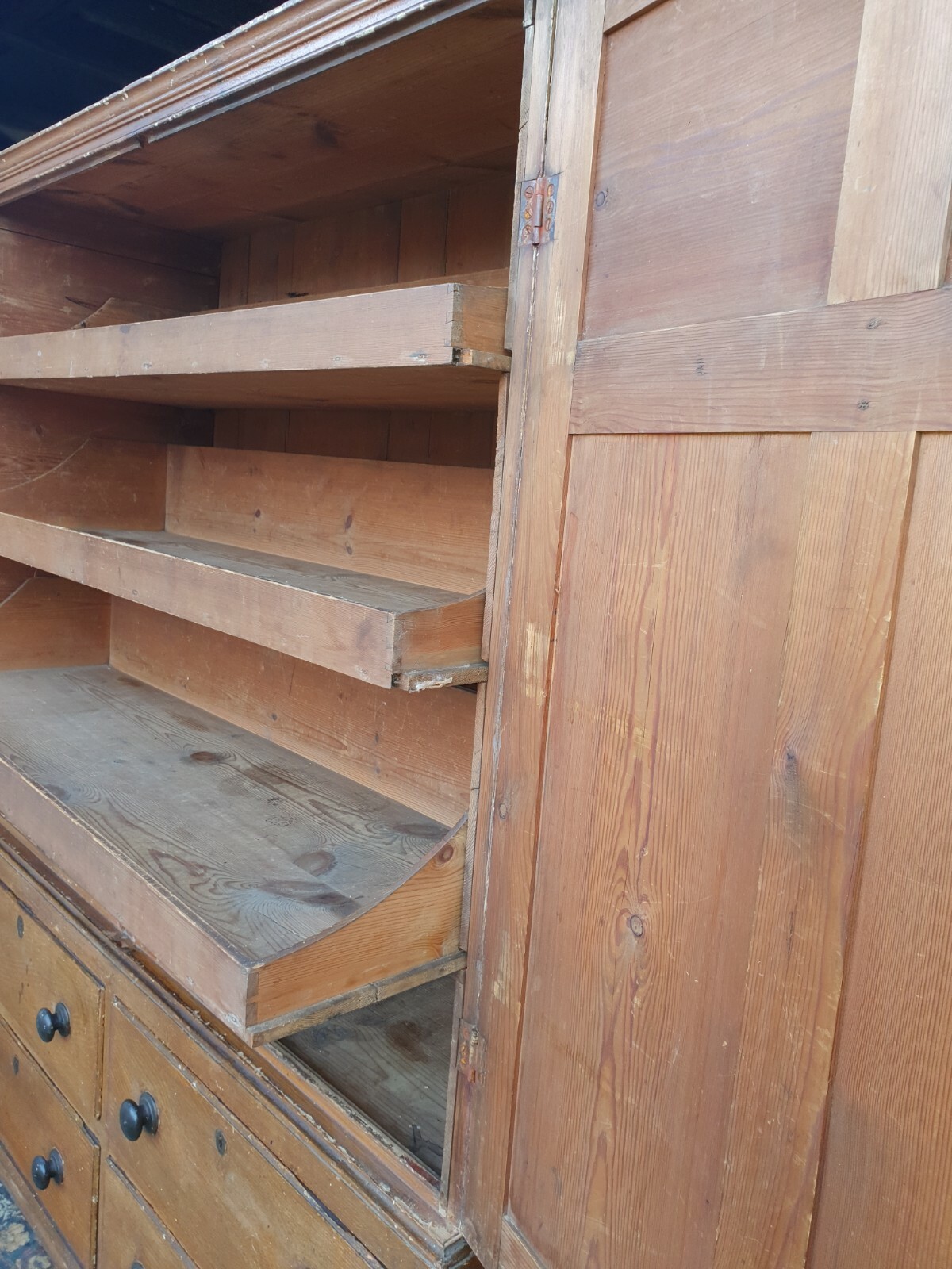 Pine Housekeepers Cupboard / Linen Press eBay