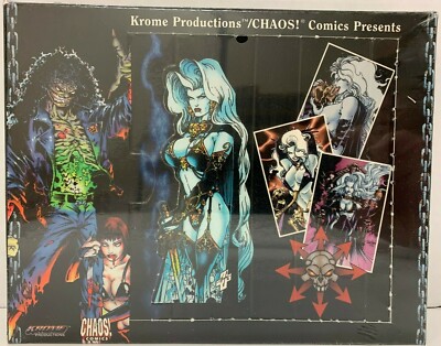 KROME 1997 LADY DEATH CHROMIUM MEGA TRADING CARD BOX CHAOS COMICS