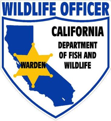 California Wildlife Officer Dept of fish Game Warden Park Ranger Decal ...