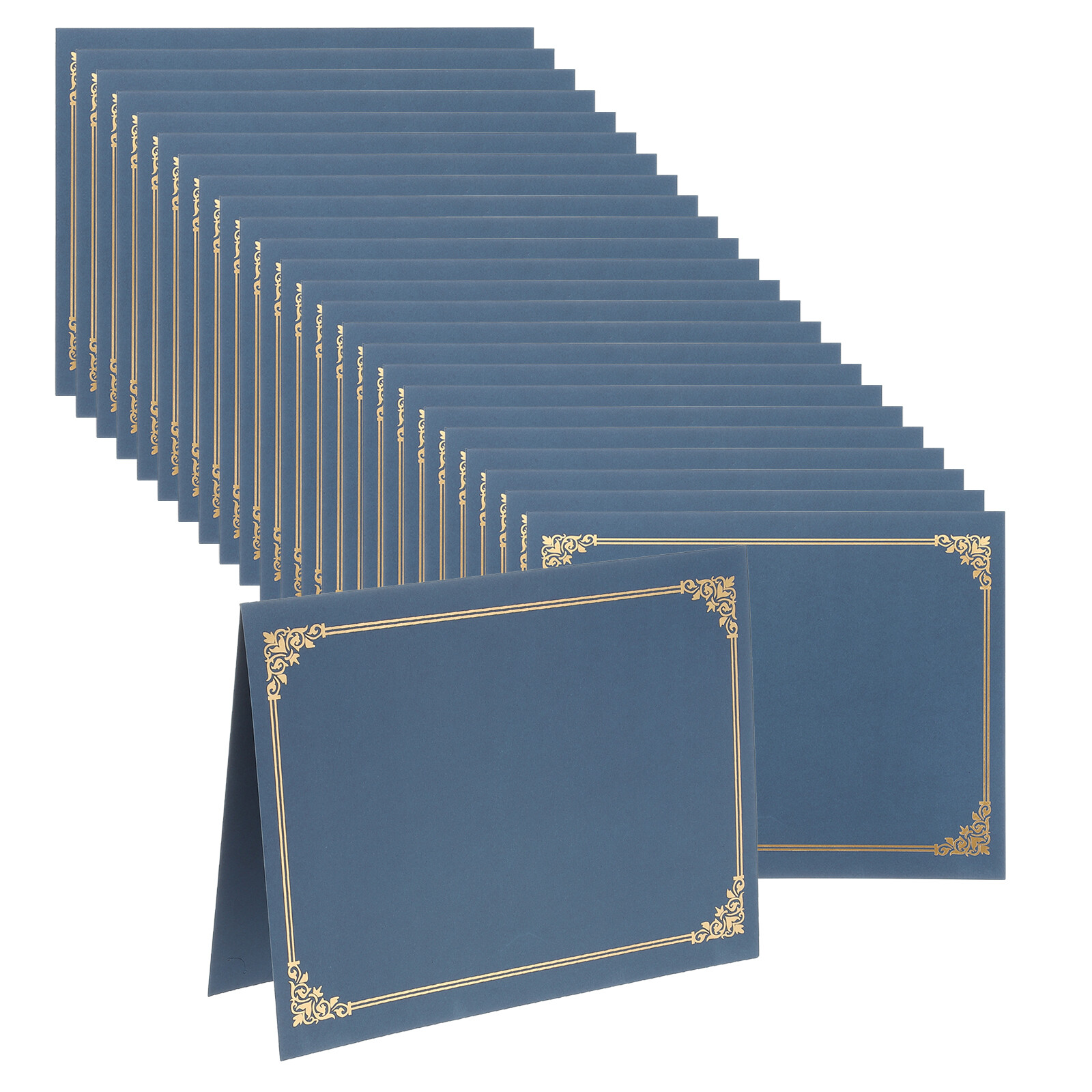 50-Pack Blue Certificate Cover Holders for 8.5x11 Documents
