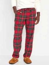 NWT Old Navy Red Green Tartan Plaid Flannel Pajama Pants Sleep Lounge Men Small
