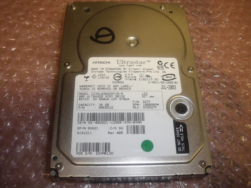 Dell 0U621 36GB U320 10K 80PIN SCSI Hard Drive