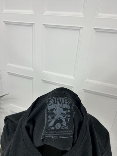 Elvis Presley T-Shirt Große Brustumfang 38ins 100% Baumwolle In Schwarz Rundhals - Bild 10 von 10