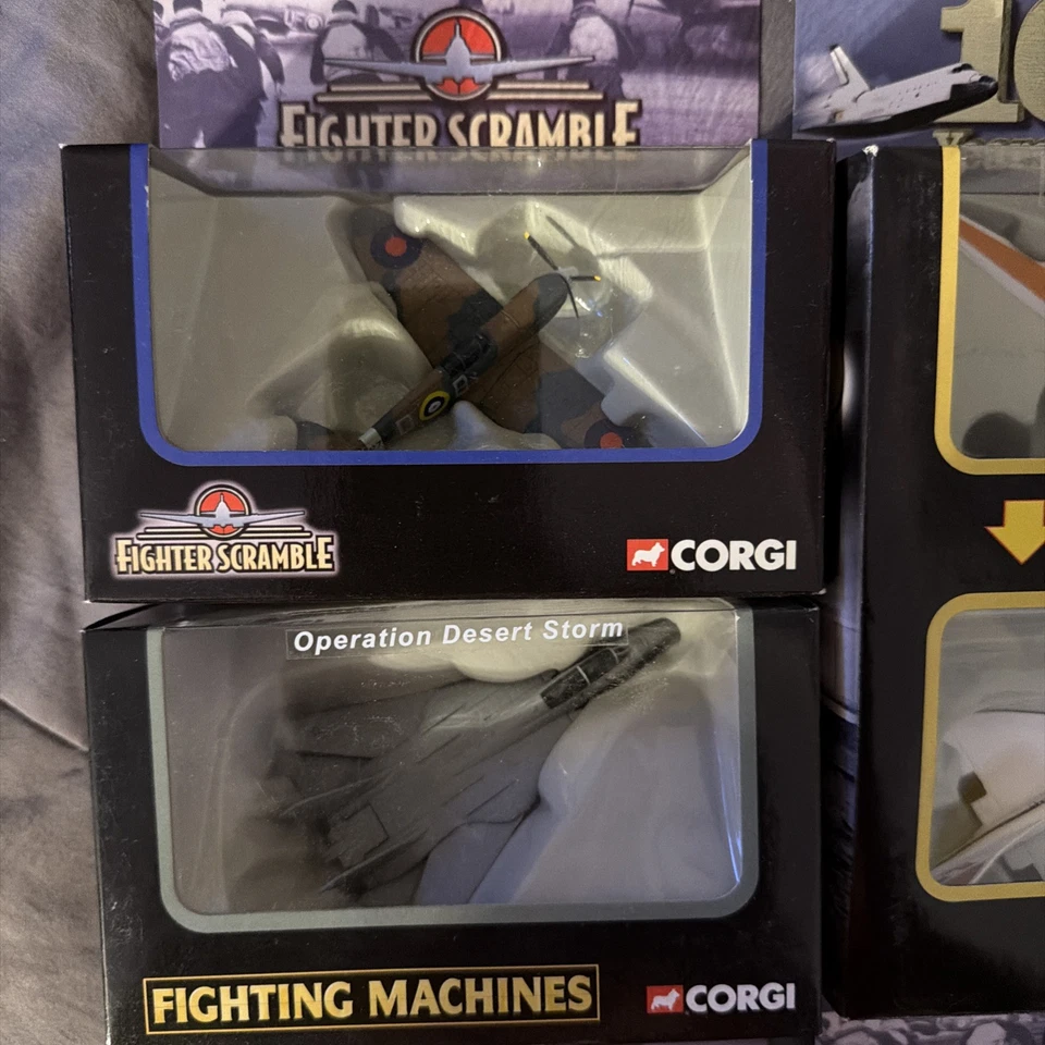 Corgi Fighter Scramble Diecast Plane With Display Stand Lot Of 8 Planes New - Image 4 of 4
