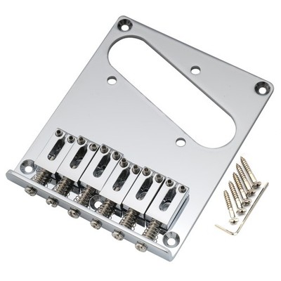 Musiclily Pro Chrome 54mm Modern Bridge 6 Saddles For Squier Import Tele Guitar