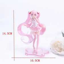 USED VOCALOID  Hatsune  Miku  Sakura Pink Cherry  Blossom Dress Figure Toy BULK.