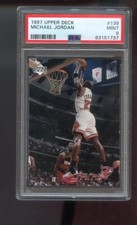 1997-98 Upper Deck #139 Michael Jordan Jams PSA 9 Graded Basketball Card NBA 97