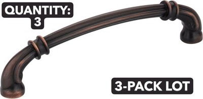 3-pack lot Jeffrey Alexander Lafayette 317-128DBAC Pull Oil rubbed bronze 5'' CC