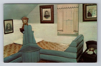 Blue Mounds WI-Wisconsin, Little Norway, Twin Beds, Antique Vintage Postcard