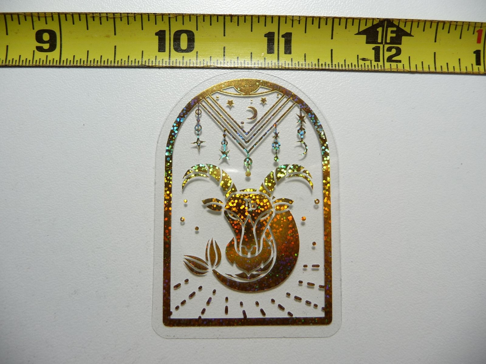 Holographic Capricorn Zodiac Arch Sticker Horoscope Sign Decal