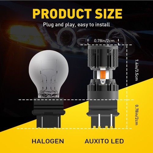 3157 LED Switchback Dual Color Yellow White amber Signal Turn Light 4K AUXITO - Picture 2 of 11