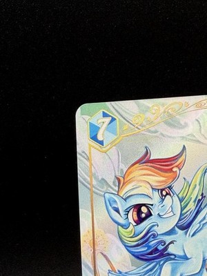 My Little Pony TCG Rainbow Dash Shining Gold Rare Signature 1st Ed