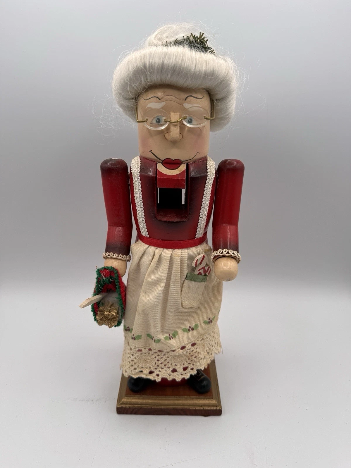 Mrs Clause 13” Nutcracker Wooden Folk Art