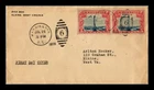 US COVER AIR MAIL BEACON ON ROCKY MOUNTAINS FIRST DAY ISSUE SCOTT C11 PAIR