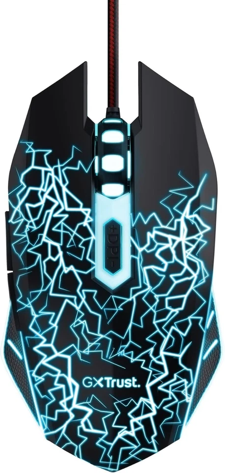 Trust Gaming GXT 105X Izza Illuminated Gaming Mouse, 800-4000 DPI, 6 Responsive  - Image 3 of 4