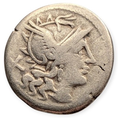 C. Maianius 153 B.C Silver Denarius Roman Republic Biga Ancient Silver Coin 8S