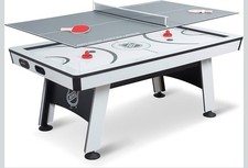 Eastpoint Multi-Game Tables, Play 2-In-1 Air Hockey Table with Table Tennis Top