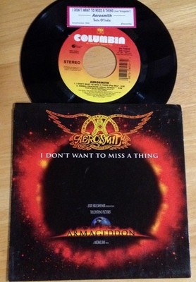 Aerosmith 45 I Don't Want To Miss A Thing/Animal Crackers/Taste Of India w/ts PS