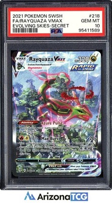 Pokemon 2021 Rayquaza VMAX 218/203 Full Art SR Evolving Skies GEM