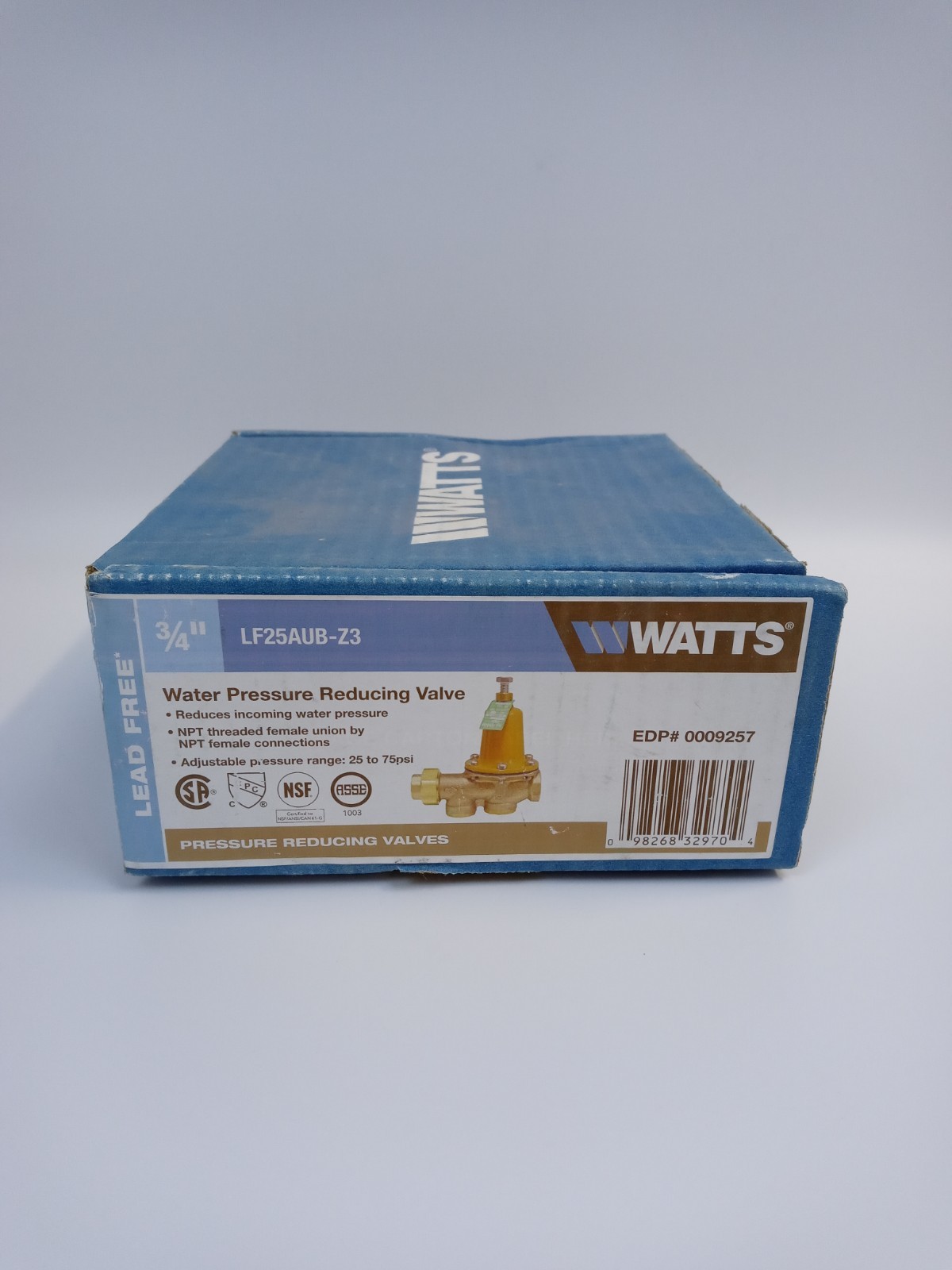 Watts LF25AUB-Z3 3/4" NPT Pressure Reducing Valve 25-75PSI EDP 0009257 Lead Free
