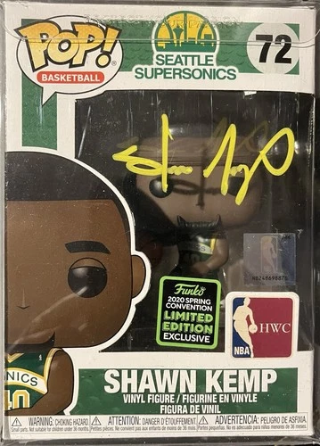 Shawn Kemp Signed Seattle SuperSonics #72 Funko Pop (Beckett)