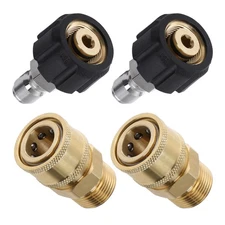 Pressure Washer Adapter Set, Quick Connect Kit, Metric M22 15mm Female to M22...