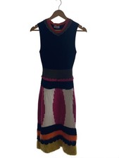 Womens Valentino RED VALENTINO Knit Sleeveless Dress BLK Frill jr3kd00s1vs