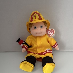 Ty Beanie Kids Rescue 1 Firefighter Plush Doll Retired Vintage 1999