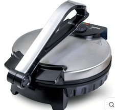 Geepas 10" Electric Chapati Maker Flat Bread Naan Tortilla Roti Press Machine