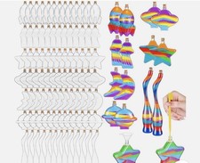 Tanlade 80 pcs Plastic Sand Art Bottles with Cork Stoppers