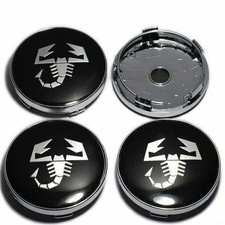 Für ABARTH Fiat Nabendeckel Felgendeckel Nabenkappen 60mm Skorpion
