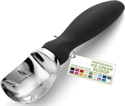 Heavy Duty Ice Cream Scoop with Comfortable Handle   Dishwasher Safe Metal Tool