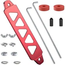 Battery Hold Down Kit, Aluminum Alloy Battery Tie Down Mount Bracket, Red
