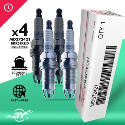 4PC Genuine MD372421 Plug Assy, Spark Fits For Mitsubishi NGK BKR5EKUD JP