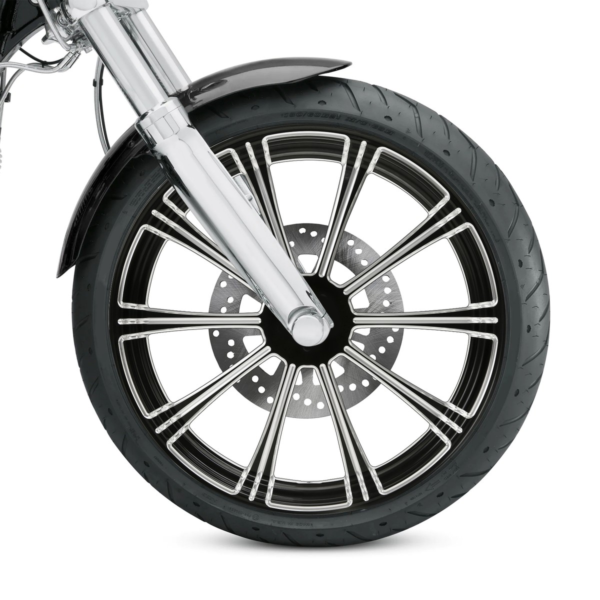 ポコ 18'' Front Wheel Rim & Single Disc Wheel Hub Fit For Harley HD