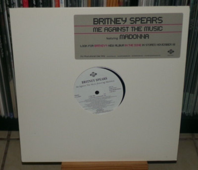 BRITNEY SPEARS & MADONNA ME AGAINST THE MUSIC REMIXES 12'' PROMO SINGLE RECORD