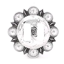 Berry Slotted Concho Silver 1" 7862-02S