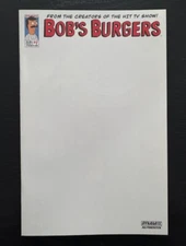 BOB'S BURGERS #1 Blank Variant Cover 1st Print Dynamite Comics 1st Series 2014