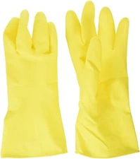 IMPACT PRODUCTS 8440L Proguard Flock-Lined Latex Gloves, Large, Yellow