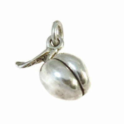 925 Sterling Silver Peach Charm Made in USA