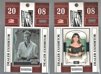 Russell JOHNSON , Dawn WELLS - TWO Donruss Americana - 2008 NSCC Convention PASS