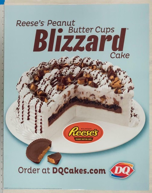 Dairy Queen Poster Blizzard Reese's Peanut Butter Cups 22x28 dq2 eBay