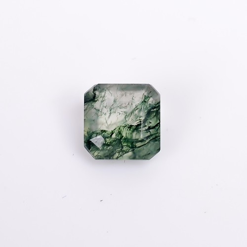 Brillantschliff Moosachat Achteck Form 6x6mm Heil Edelstein Hochzeit Geschenk 1Ct - Bild 6 von 6