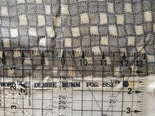 Debbie Mumm Fabric for SSI Gray Cream Black Wavy Check Cotton 20" x 44"
