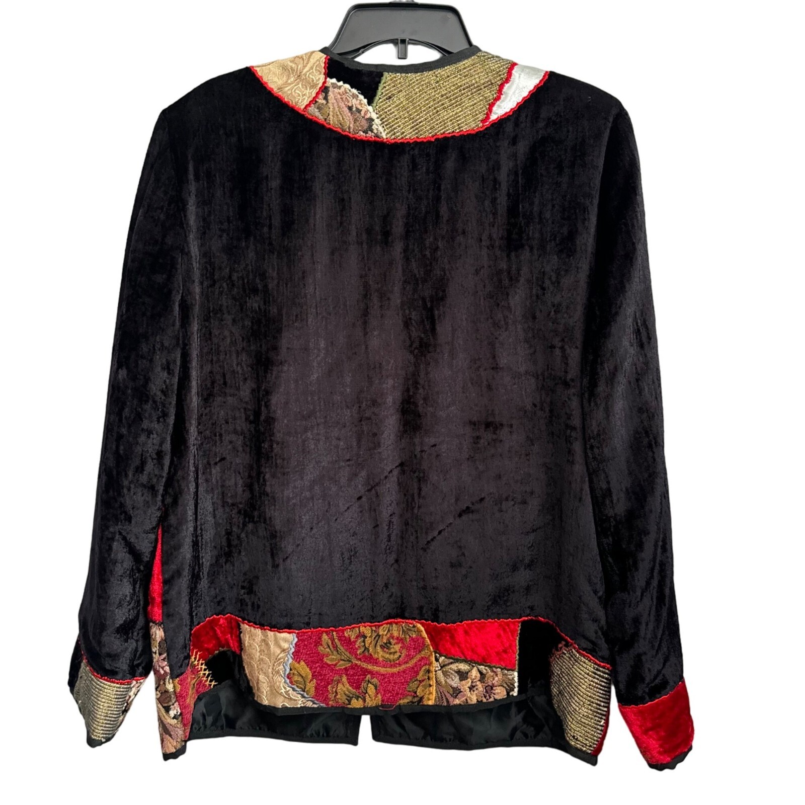 Vintage Allure Patchwork Blazer Jacket Size M Bla… - image 10