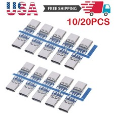 10/20pcs USB 3.1 Type C Connector 14 Pin Female socket receptacle Through Holes
