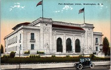 Pan American Union Building Streetview Washington DC Old Cars DB Postcard