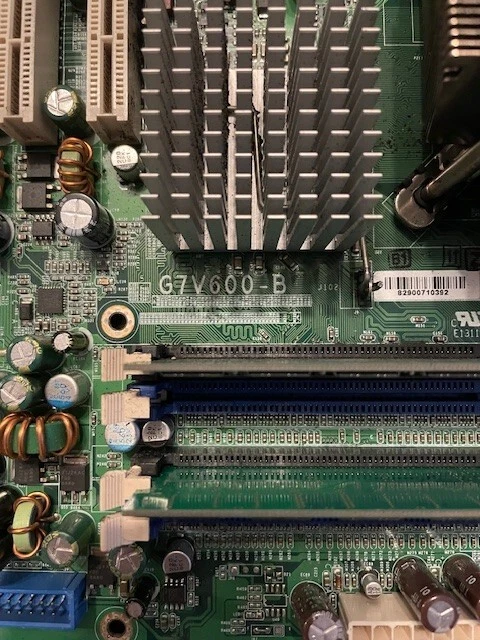 DFI G7V600-B motherboard with CPU and RAM - Image 3 of 4