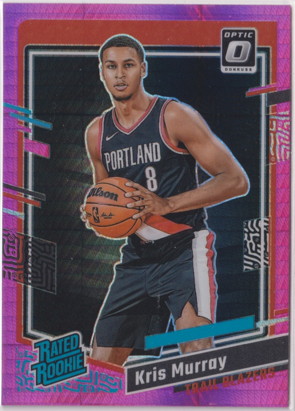 Kris Murray 2023-24 Panini Donruss Optic Pink Hyper Prizm Rookie #213
